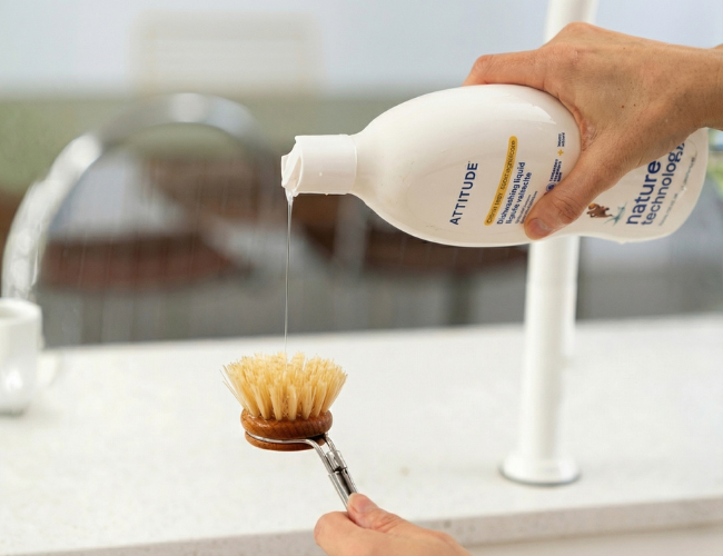 Indų plovimas ekologišku indų plovikliu